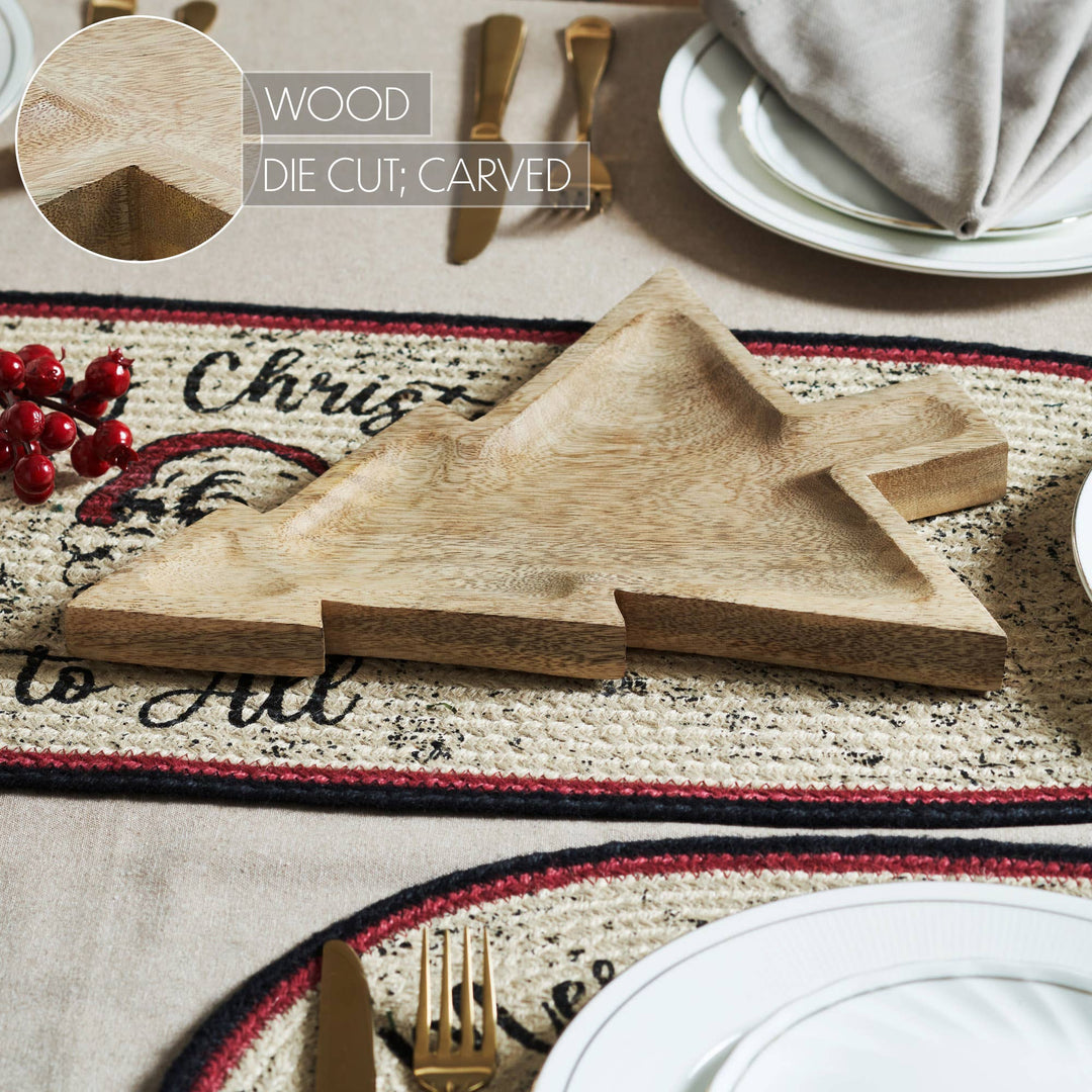 Tree-Shaped Wooden Decorative Tray