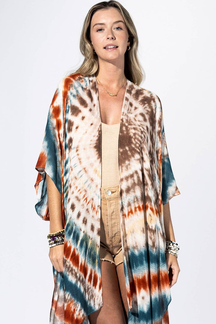 Sunburst Tie-Dye Kimono