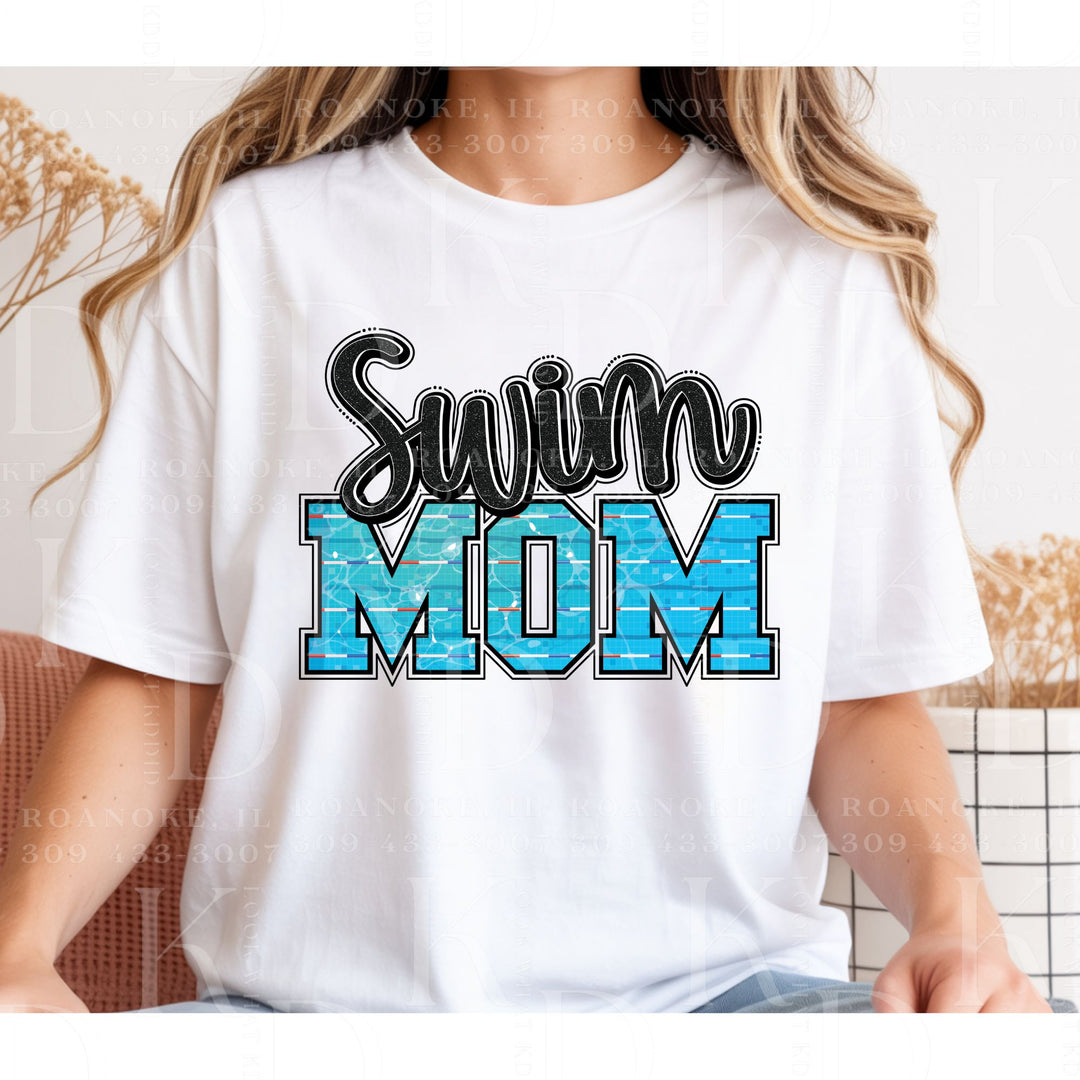 Swim mom lap lane letters