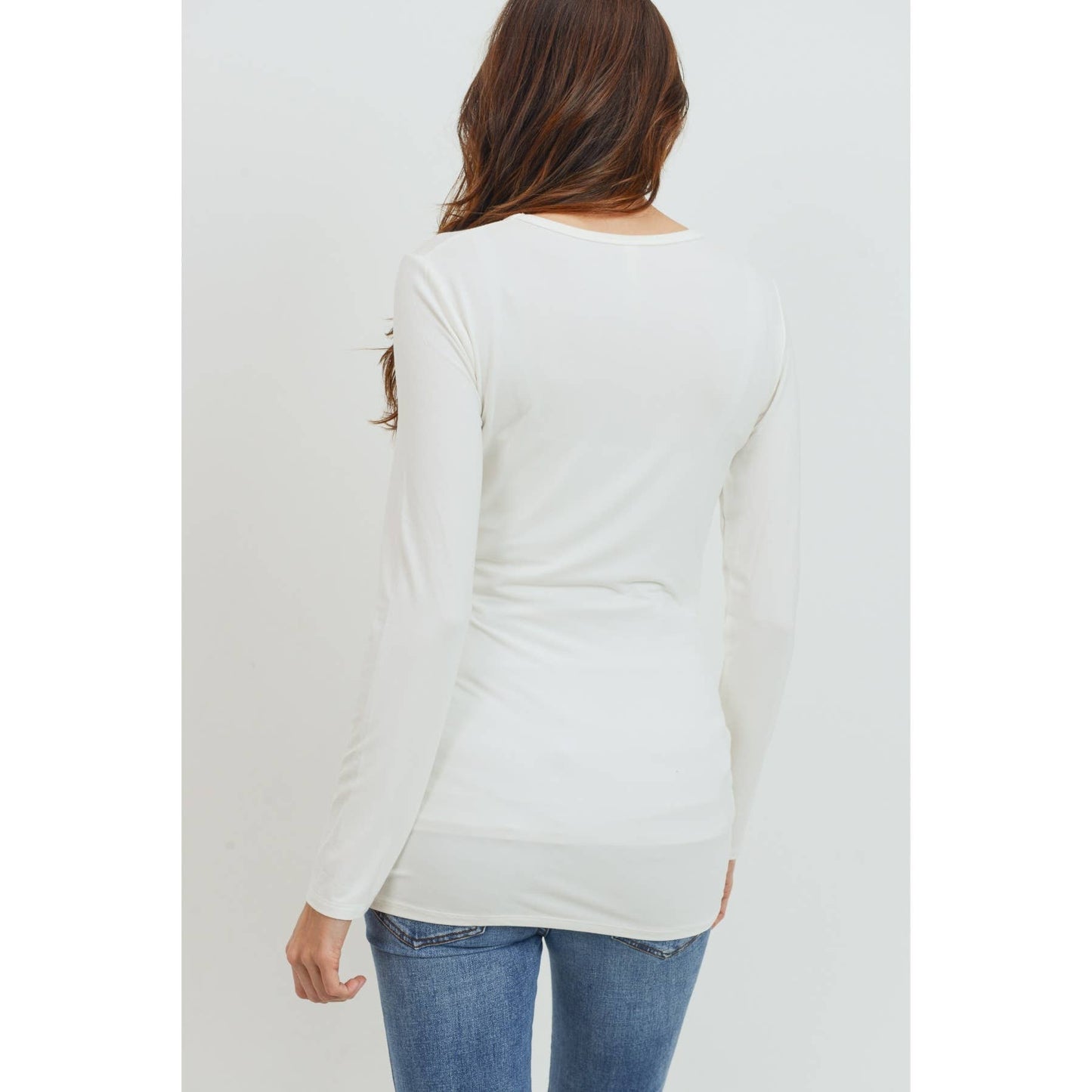 Long Sleeve Maternity Crewneck Knit Top