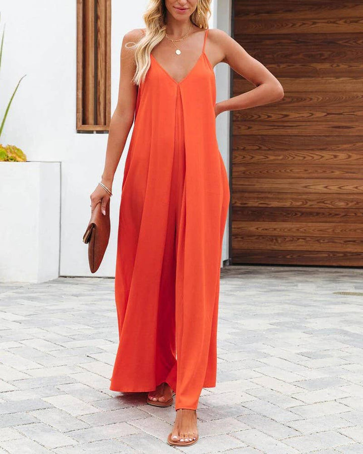 Suspender Pocket  Jumpsuit
