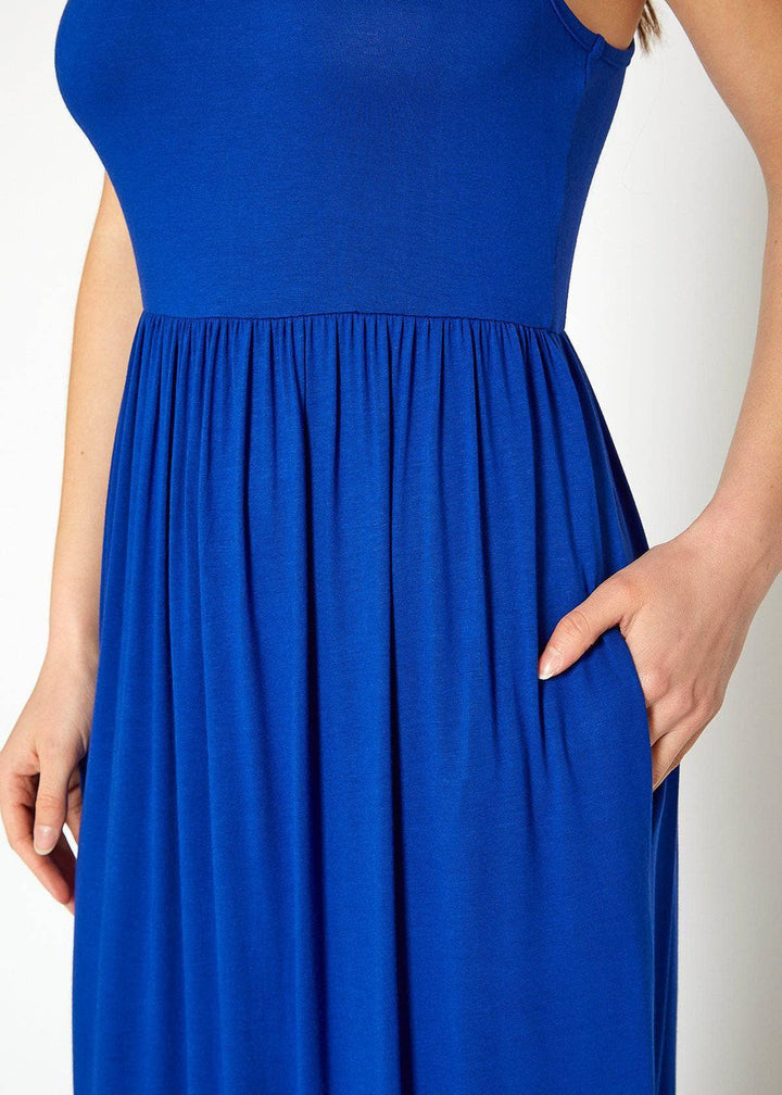 Bellatrix Women's Sleeveless Pleated Maxi Dress