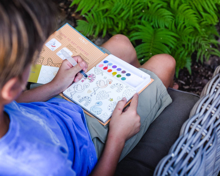 Watercolor Book and Paint Set- A Day at the Beach