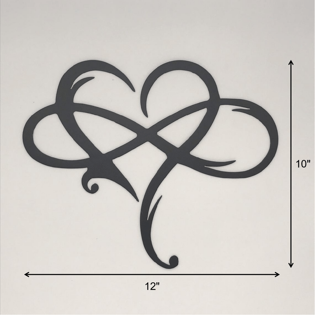 Infinity heart-Metal Wall art