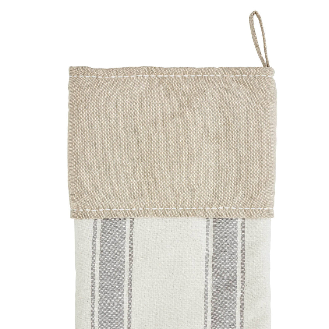 Grace Ticking Stripe Patch Stocking