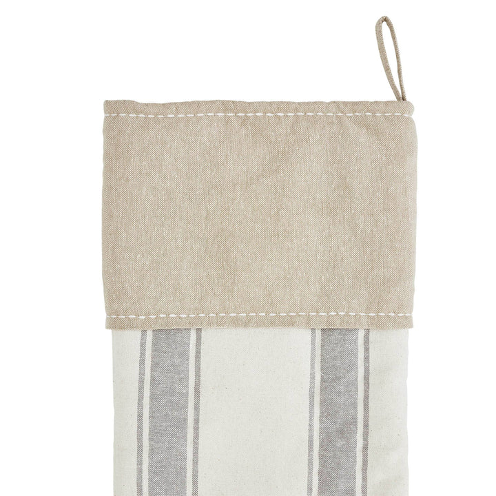 Grace Ticking Stripe Patch Stocking