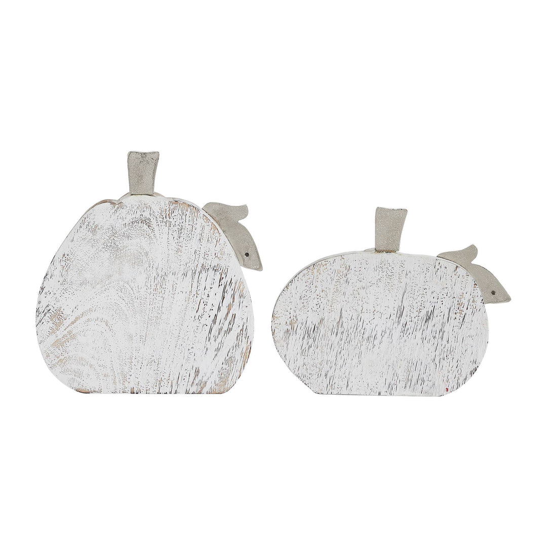 White Wash Pumpkin Set