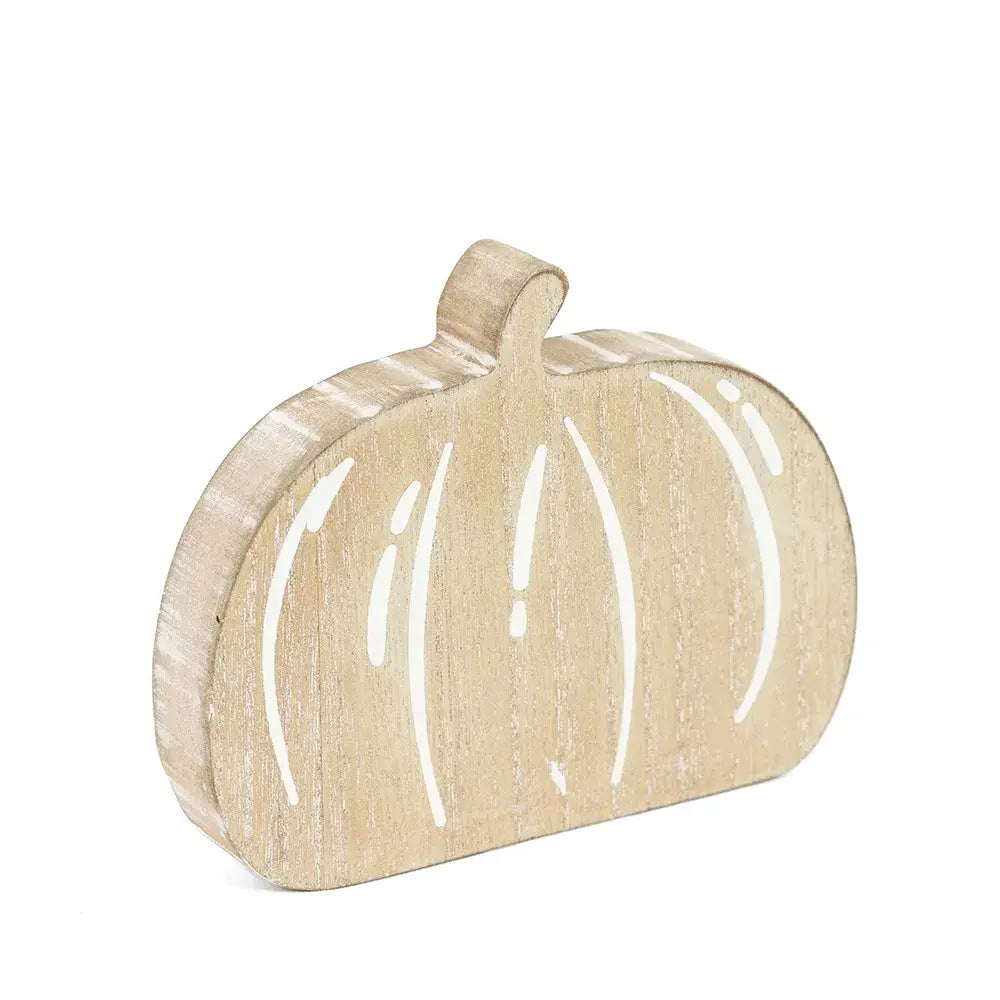60296 - 5x4 wood chunky shape PUMPKIN FALL AUTUMN Decor