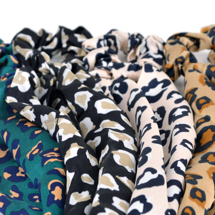 Cheetah Print Scrunchie Ribbon Hair Tie