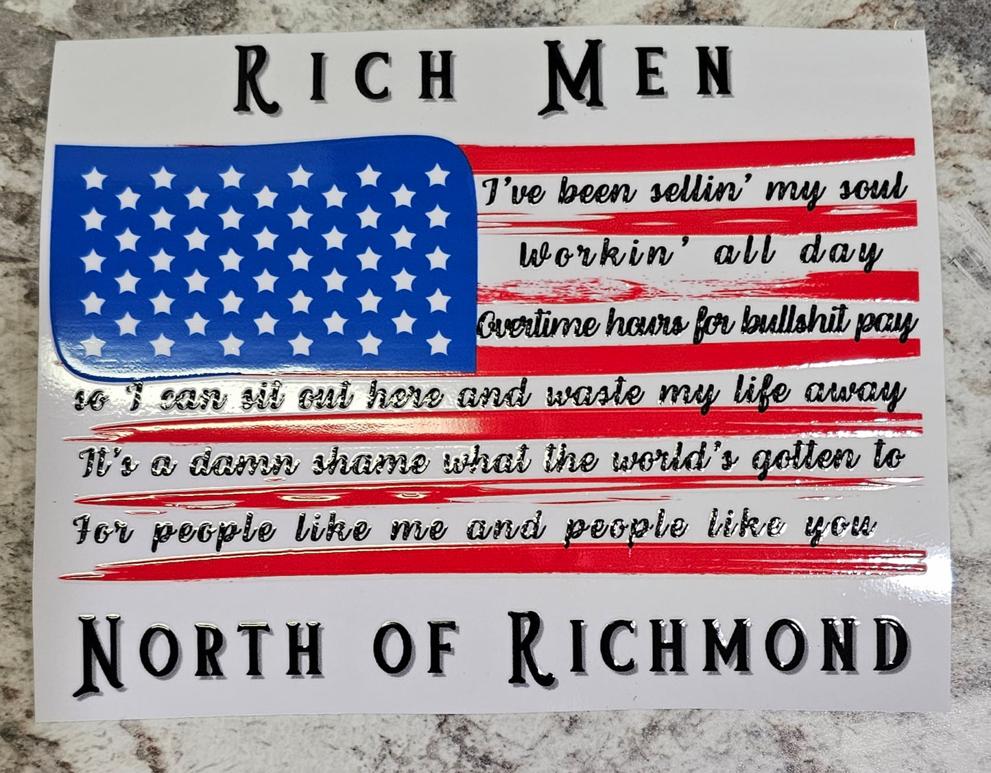 North Of Richmond Window Decal