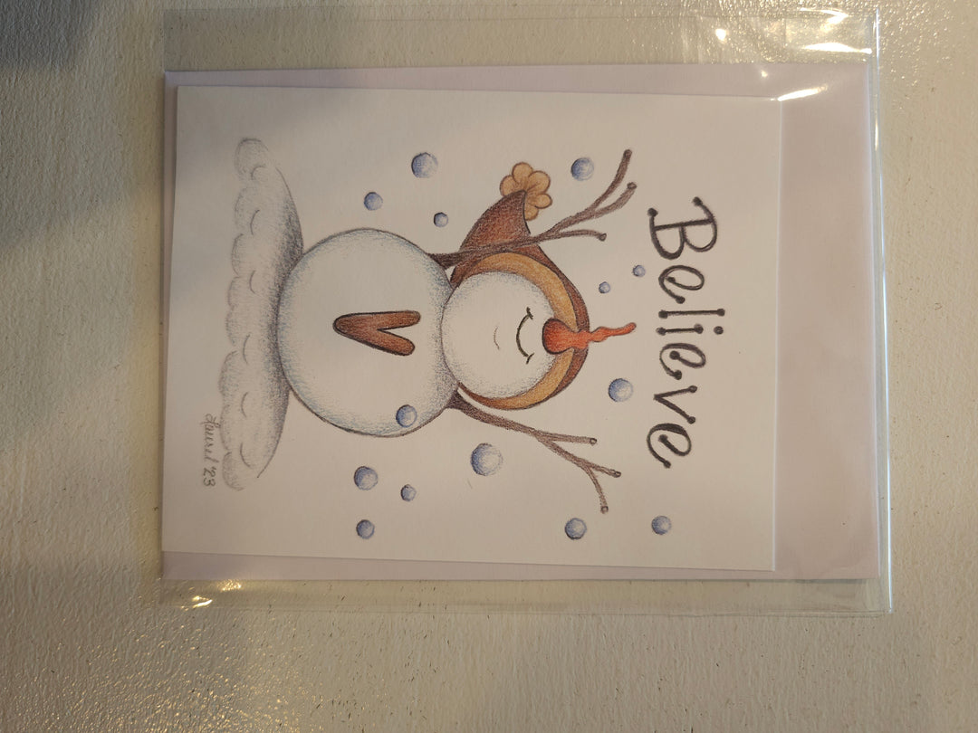 Believe Snowman Card