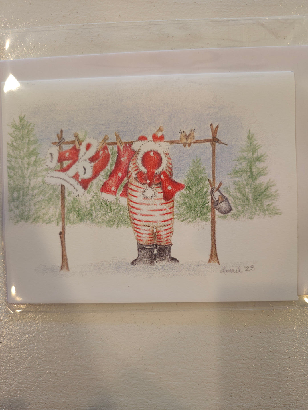 Laundry Santa Card
