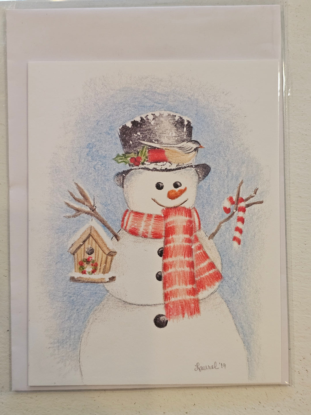 Snowman with Birdhouse
