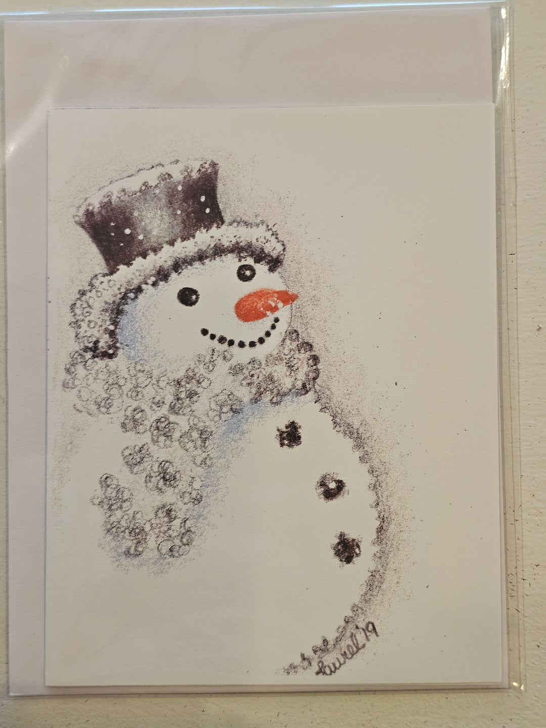 Frilly Snowman Card