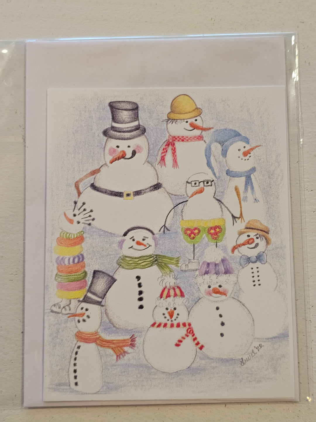 Multiple Snowmen card