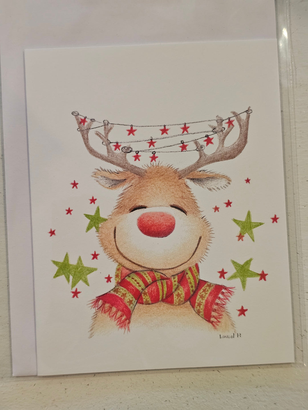 String of Lights Deer Card
