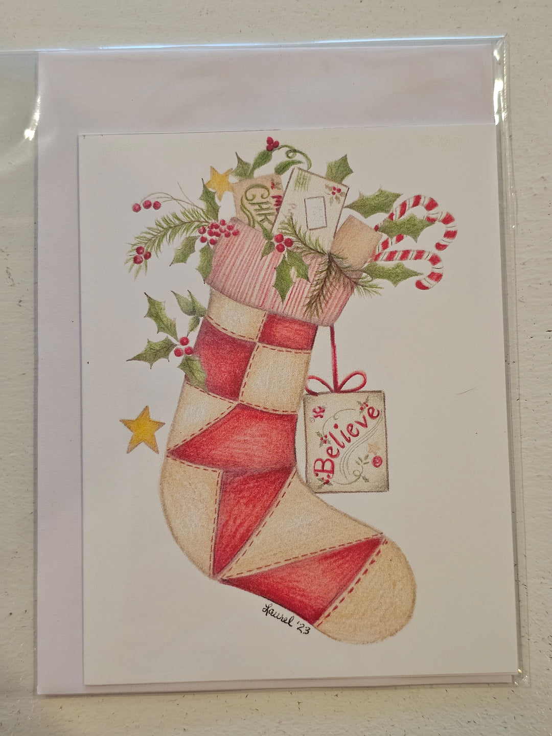 VIntage Stocking Card