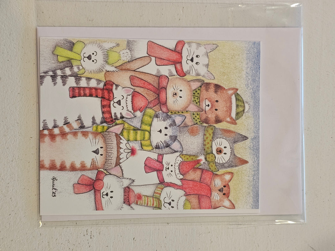 Multiple Cats Card