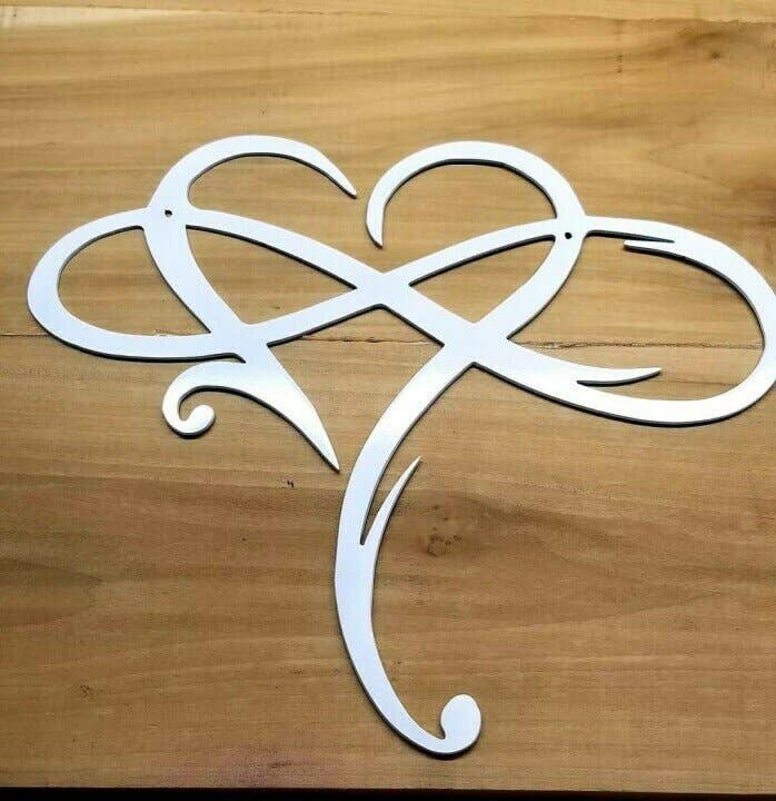 Infinity heart-Metal Wall art