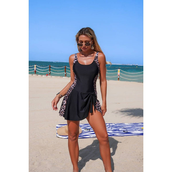 Patchwork Tie swimsuit