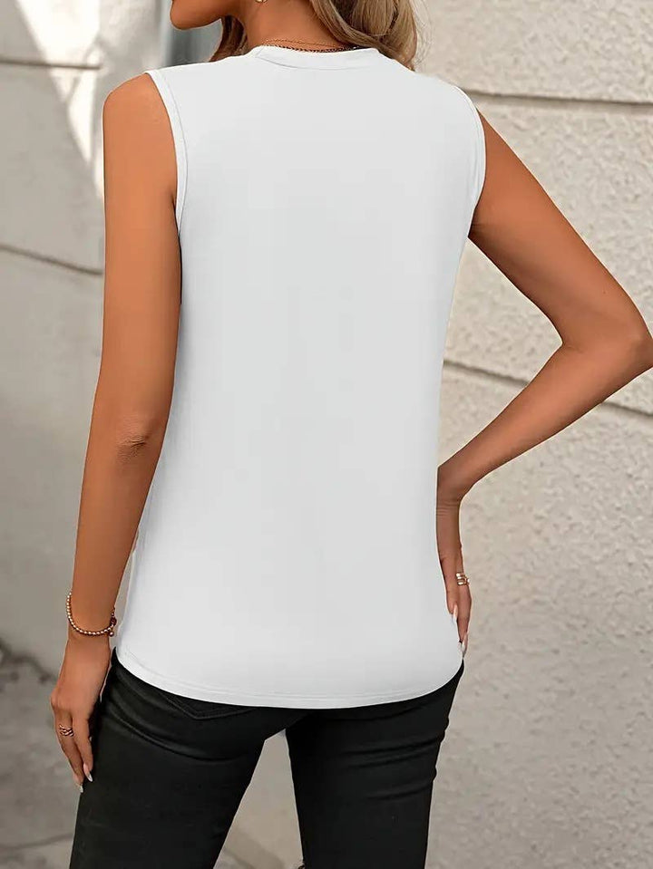 DIAGONAL SEAM SLEEVELESS TANK TOP