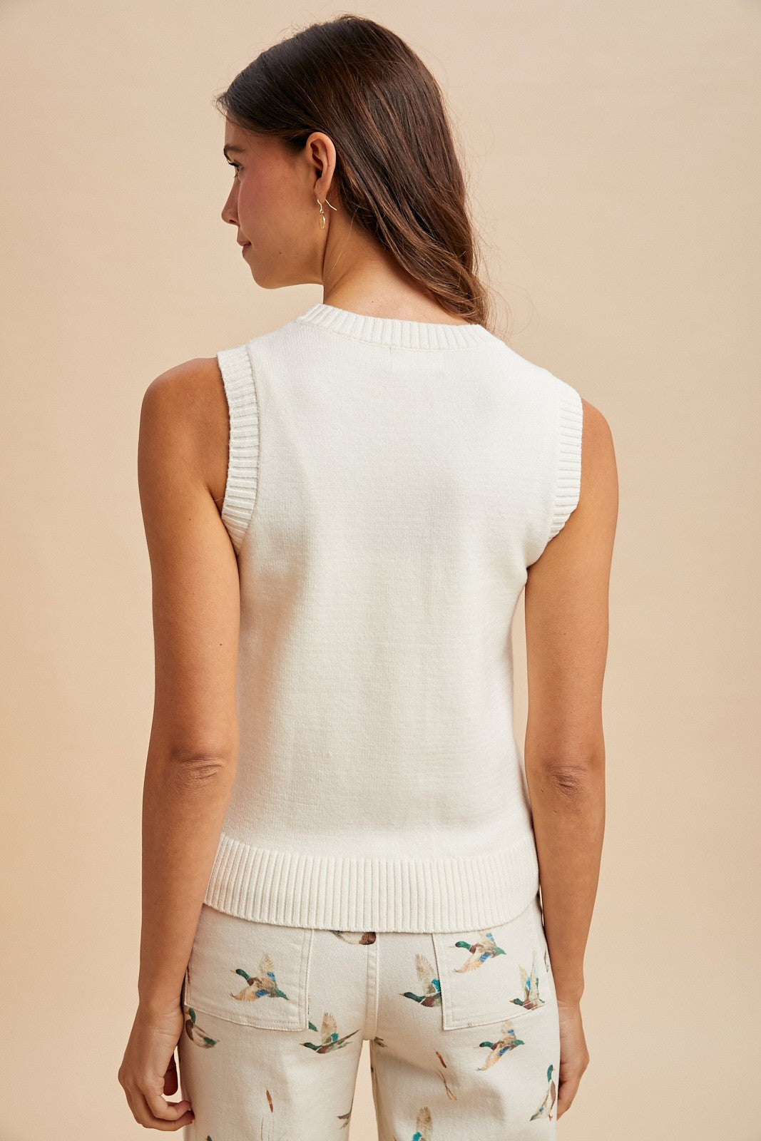 Mallard Duck Printed Sweater Top
