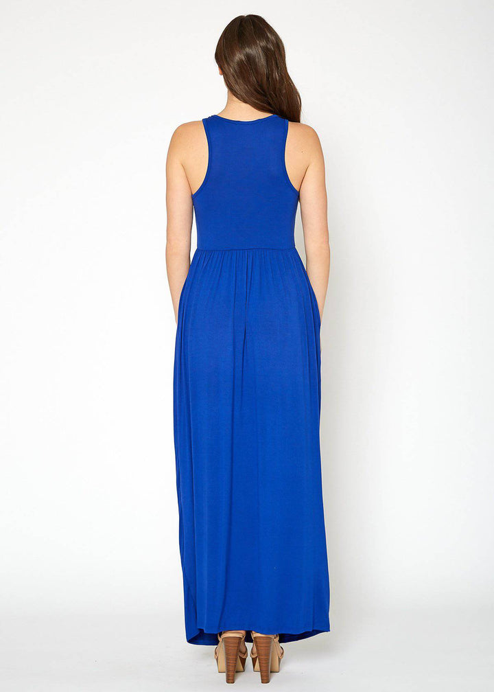 Bellatrix Women's Sleeveless Pleated Maxi Dress