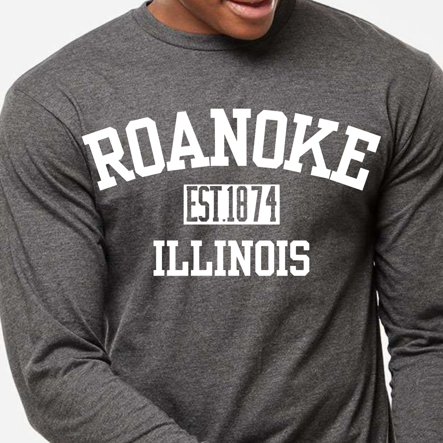 WHITE LETTERING VARSITY ROANOKE ILLINOIS