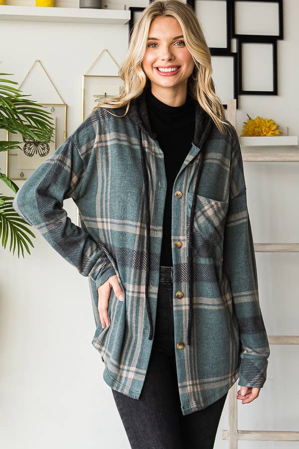 Plaid Hooded Flannel