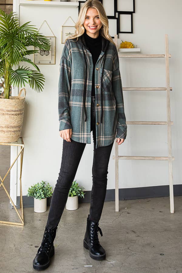 Plaid Hooded Flannel