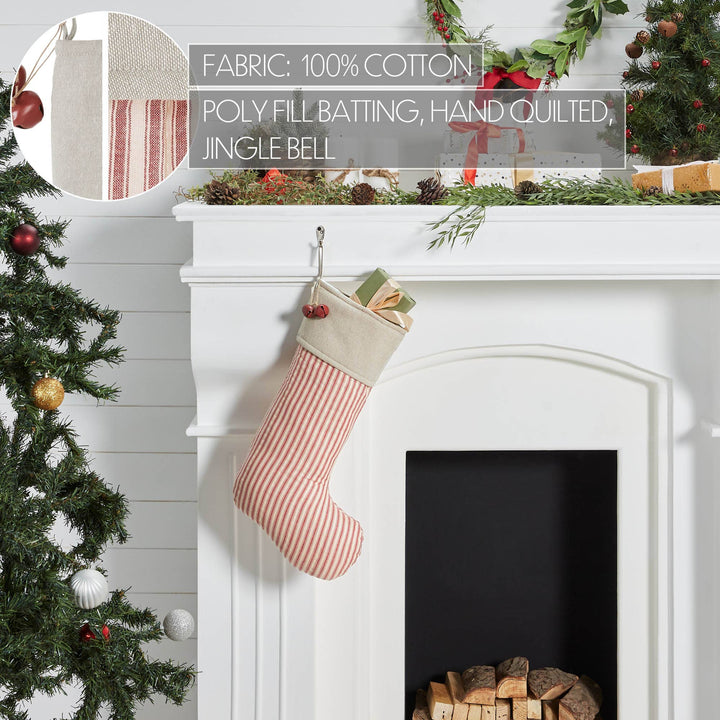 Sawyer Mill Red Ticking Stripe Stocking