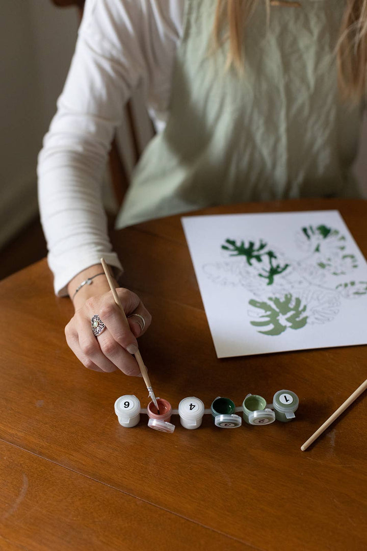 Tropical Plants Paint-By-Numbers kit