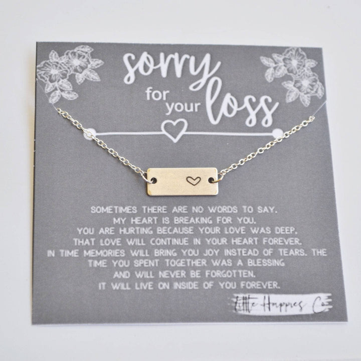 Sympathy Gift, Sorry For Your Loss necklace
