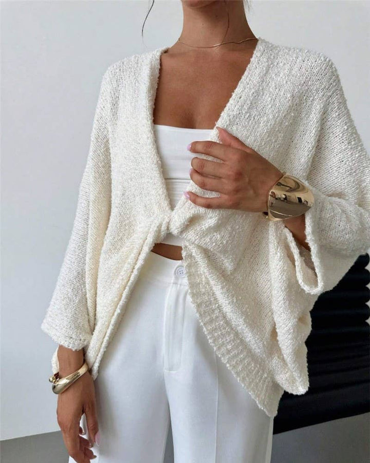 Crossover V-Neck Cardigan Sweater