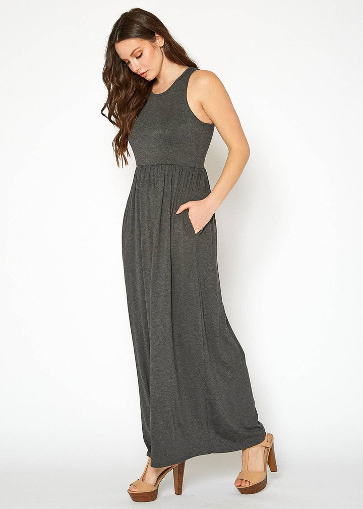 Bellatrix Women's Sleeveless Pleated Maxi Dress