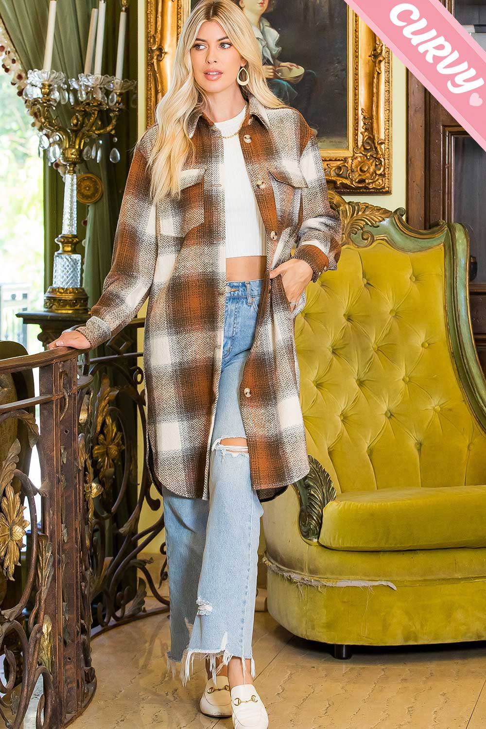 Plaid Long Shacket