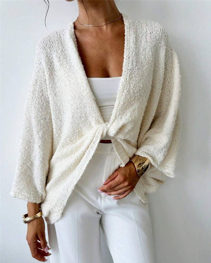 Crossover V-Neck Cardigan Sweater