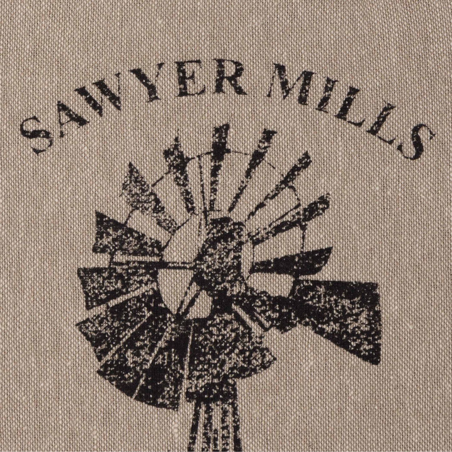 Sawyer Mill Charcoal Windmill Button Loop Tea Towel