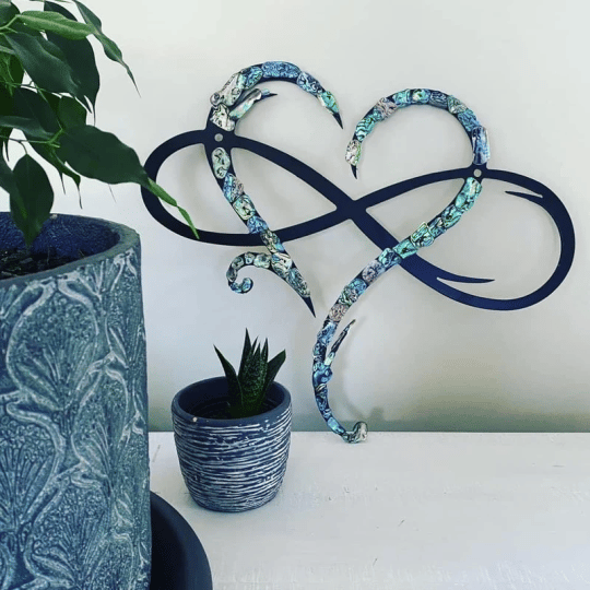 Infinity heart-Metal Wall art