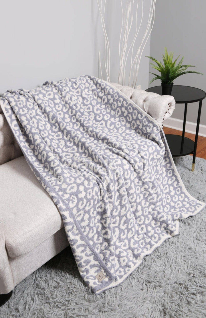 Lux Leopard Print Throw Blanket