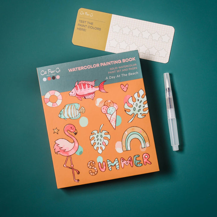 Watercolor Book and Paint Set- A Day at the Beach