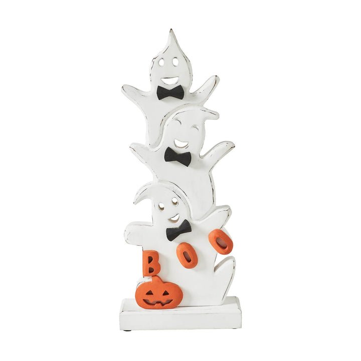 Ghost Stack BOO Wooden Figurine