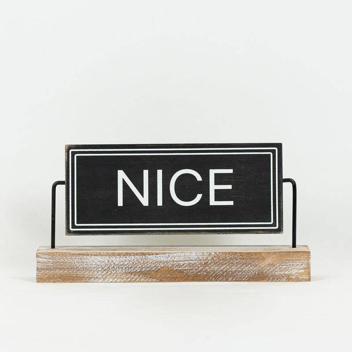 Naughty/Nice reversible sign