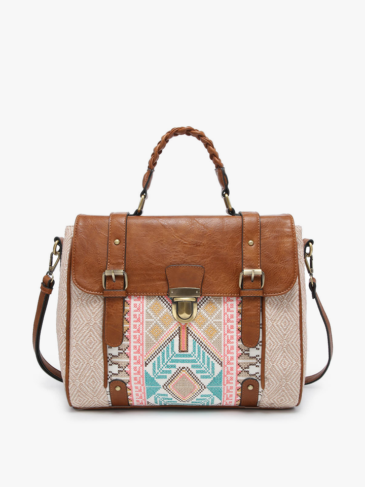 Harlow Embroidered Satchel