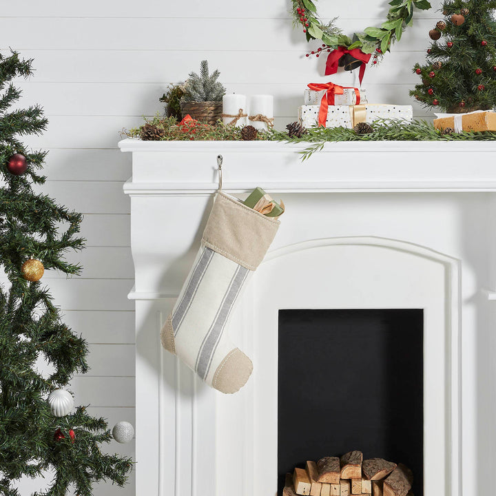 Grain Sack Stripe Patch Stocking
