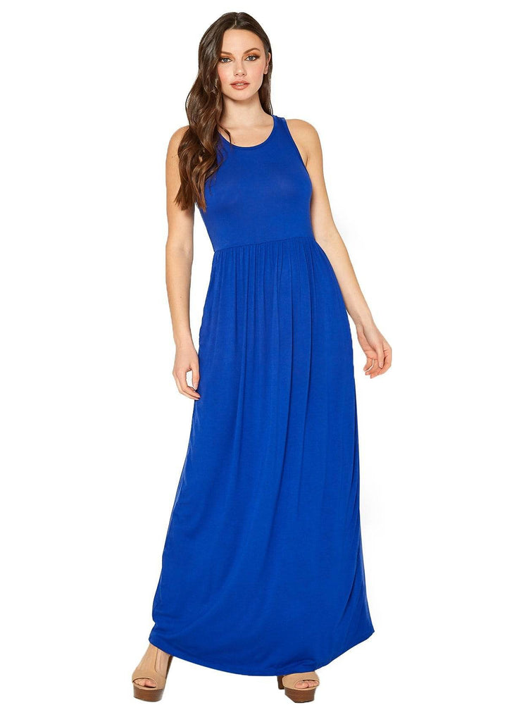 Bellatrix Women's Sleeveless Pleated Maxi Dress