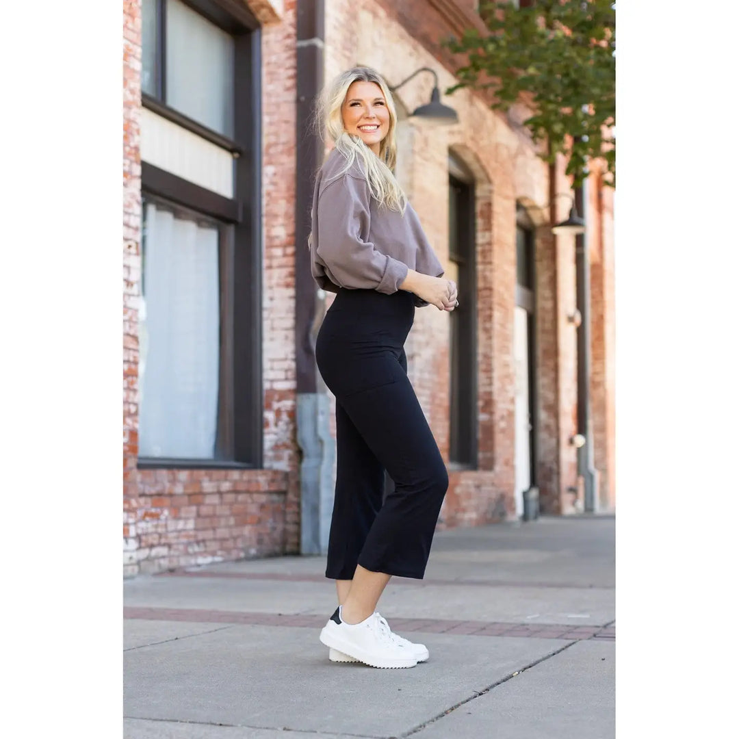 the Delilah - Kick Flare Leggings with Pockets