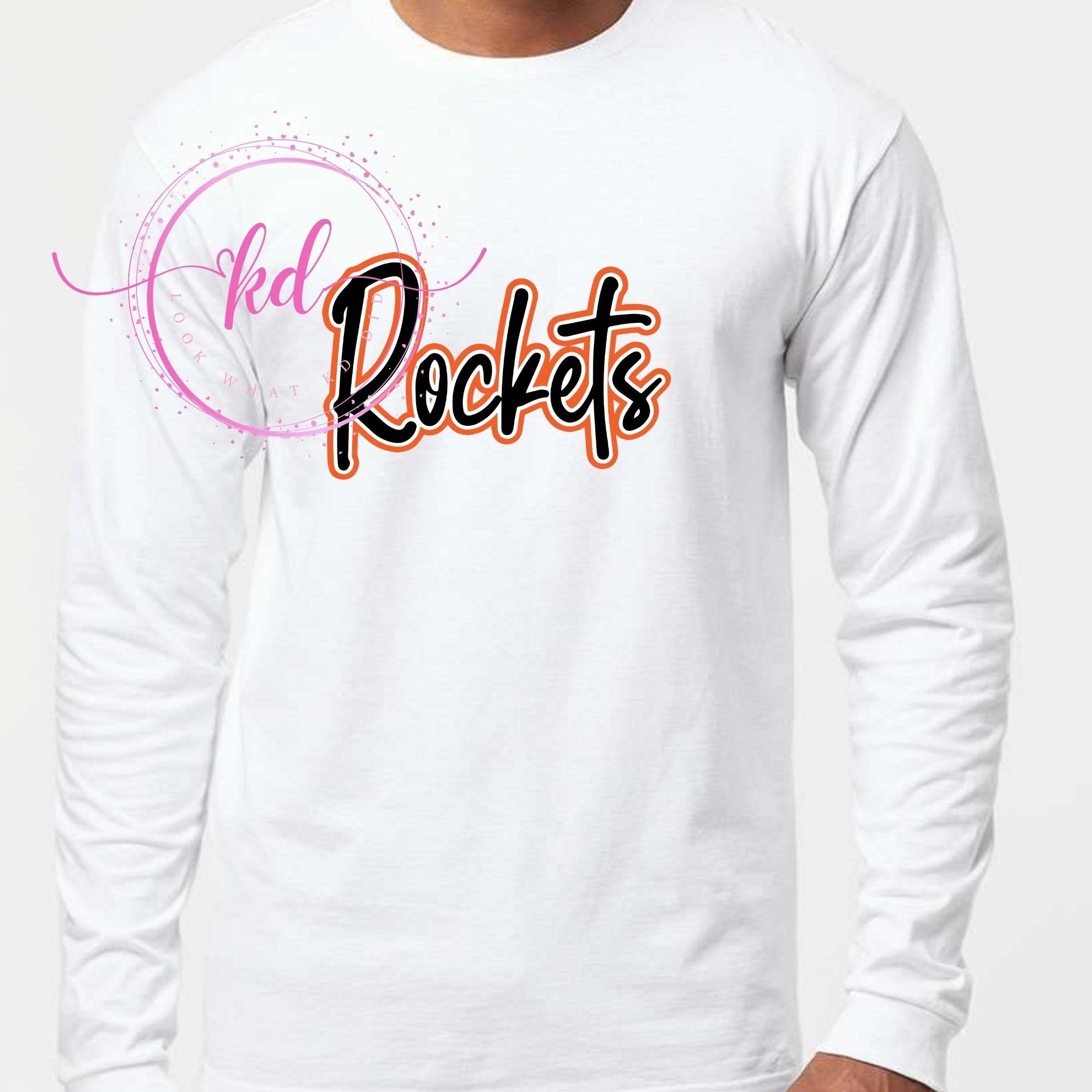 Red Rockets Script High School Rockets Script black with orange – Look What KD Did!