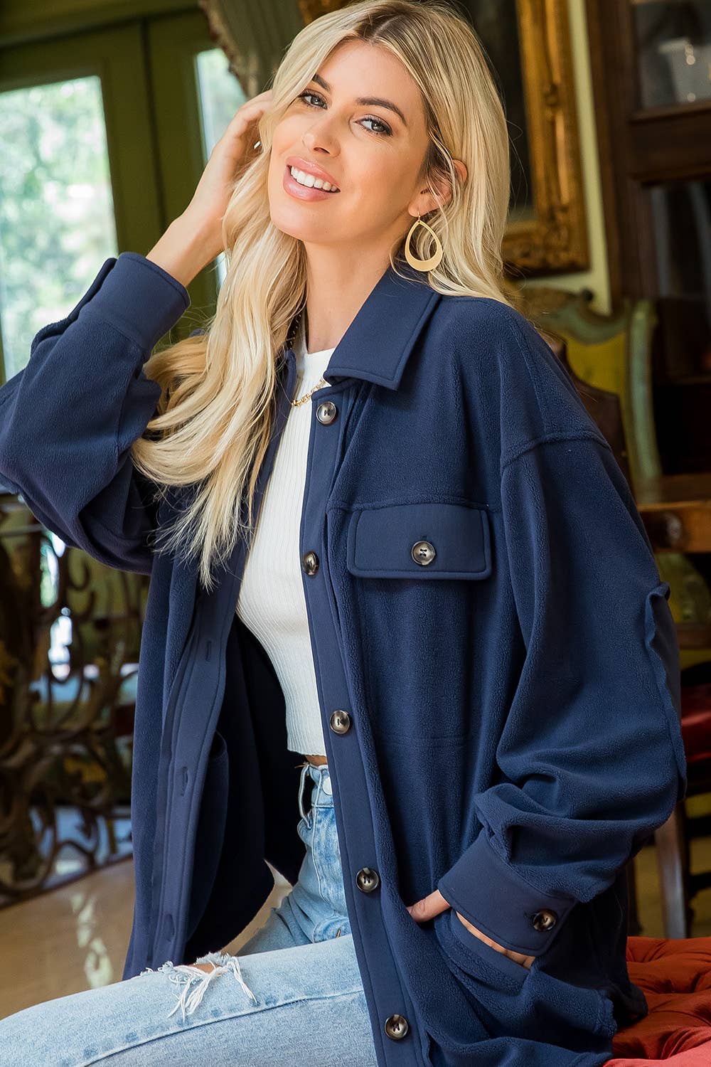 SOFT COZY WASHED SHACKET