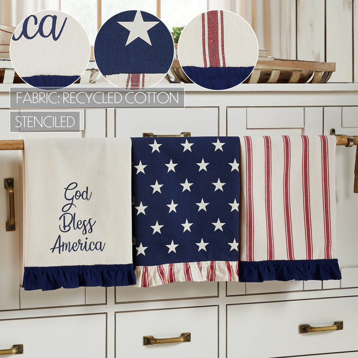 Hatteras Stars GBA Ruffled Tea Towel